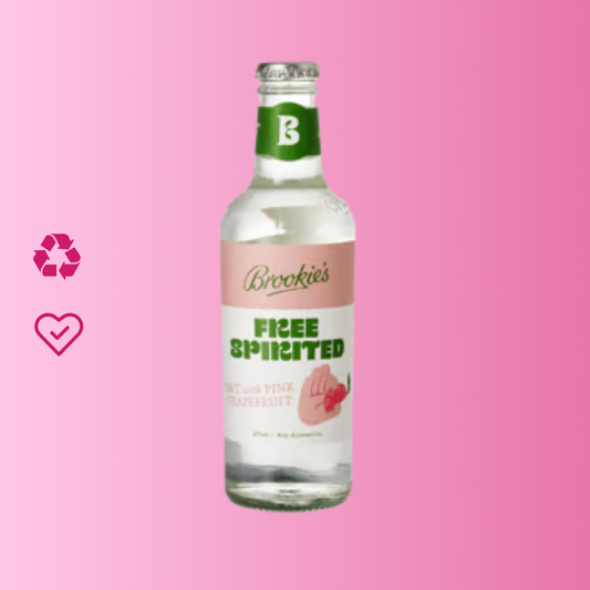 Brookie’s Free Spirited - Non Alcohol - Pink Grapefruit G&T RTD - REH Liquids